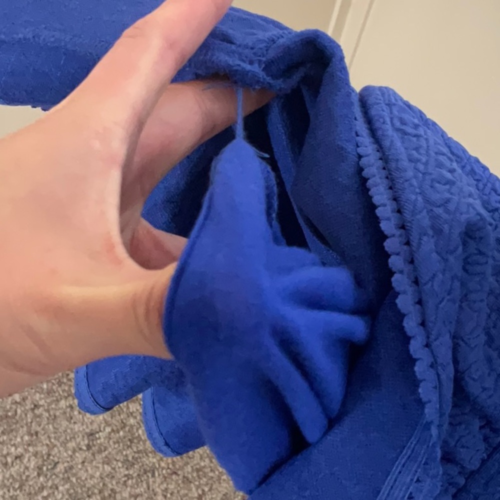 Blue Ruffle Hem Skirt - Picture 8 of 10